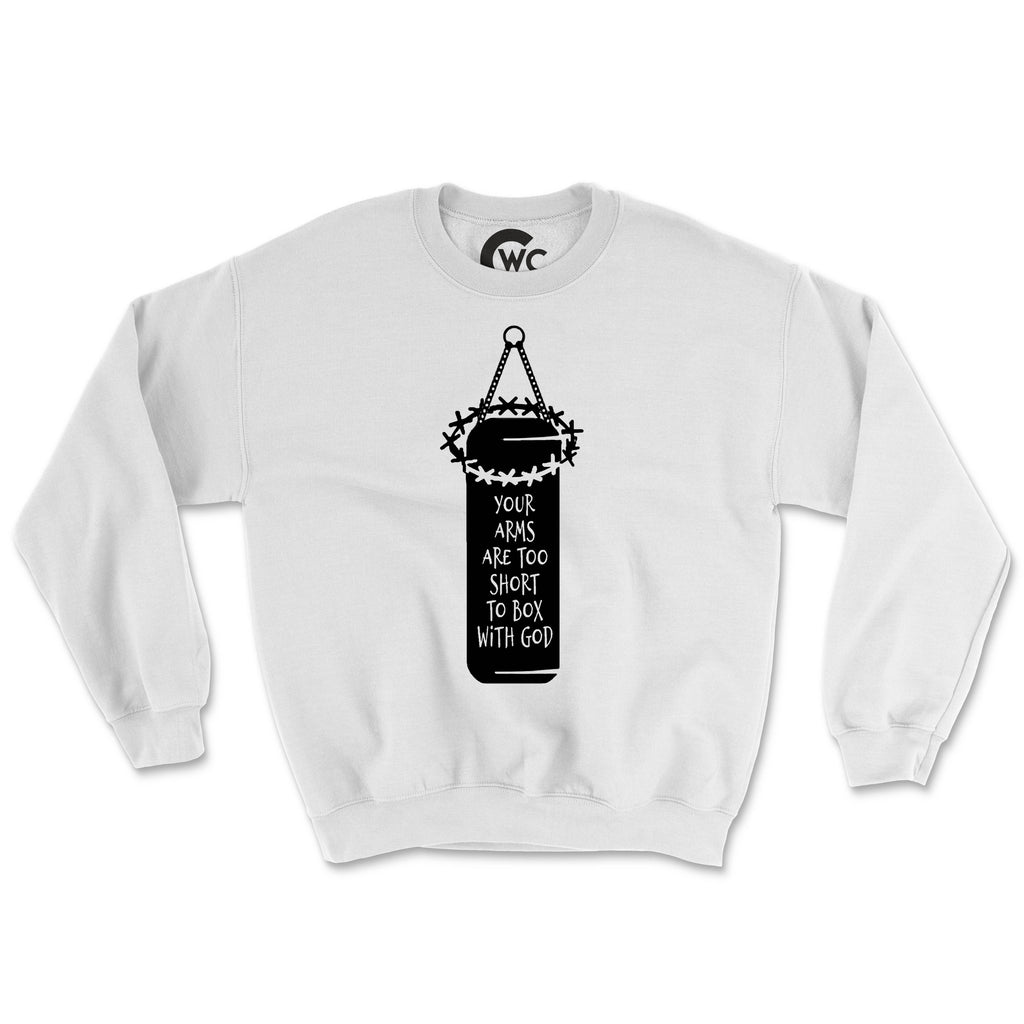 YOU CAN'T FIGHT GOD (UNISEX FIT) CREWNECK. 30% OFF FOR A LIMITED TIME