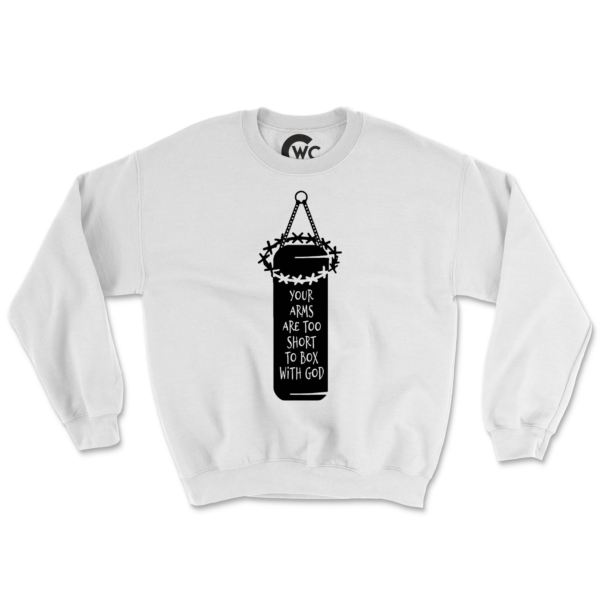 YOU CAN'T FIGHT GOD (UNISEX FIT) CREWNECK. 30% OFF FOR A LIMITED TIME