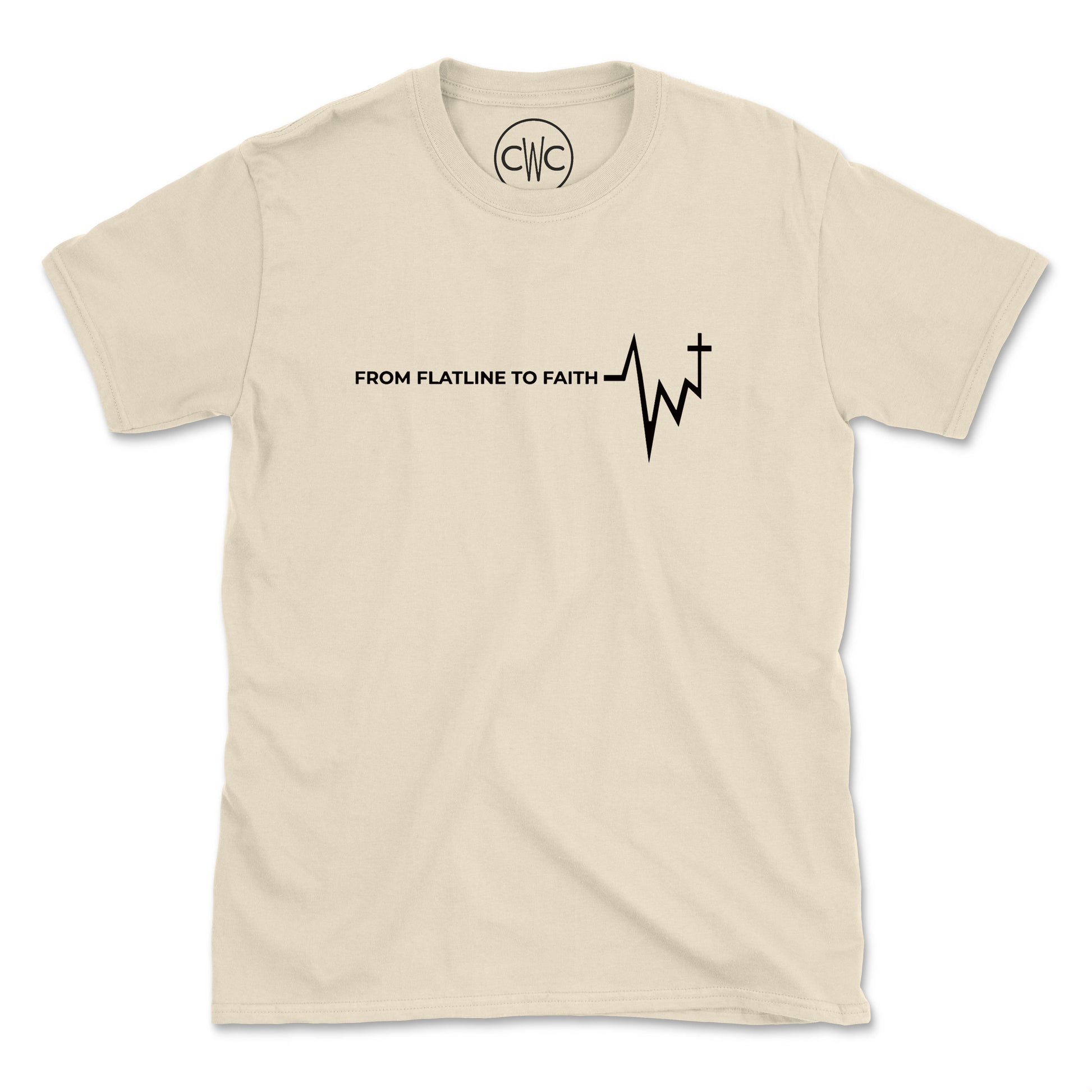 FLATLINE TO FAITH (UNISEX FIT) TEE. 30% OFF FOR A LIMITED TIME