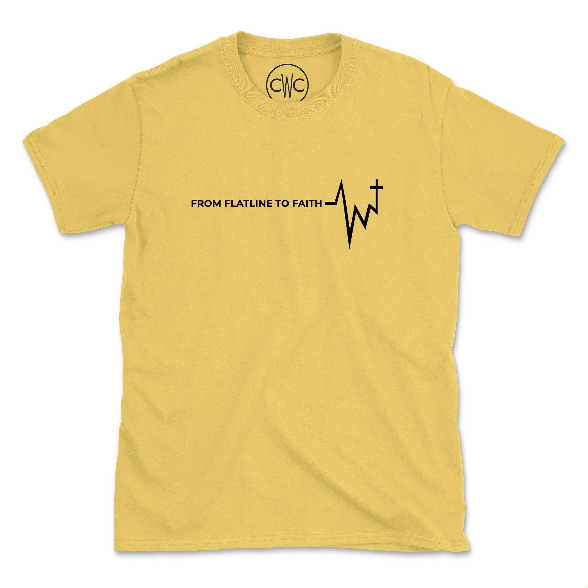 FLATLINE TO FAITH (UNISEX FIT) TEE. 30% OFF FOR A LIMITED TIME