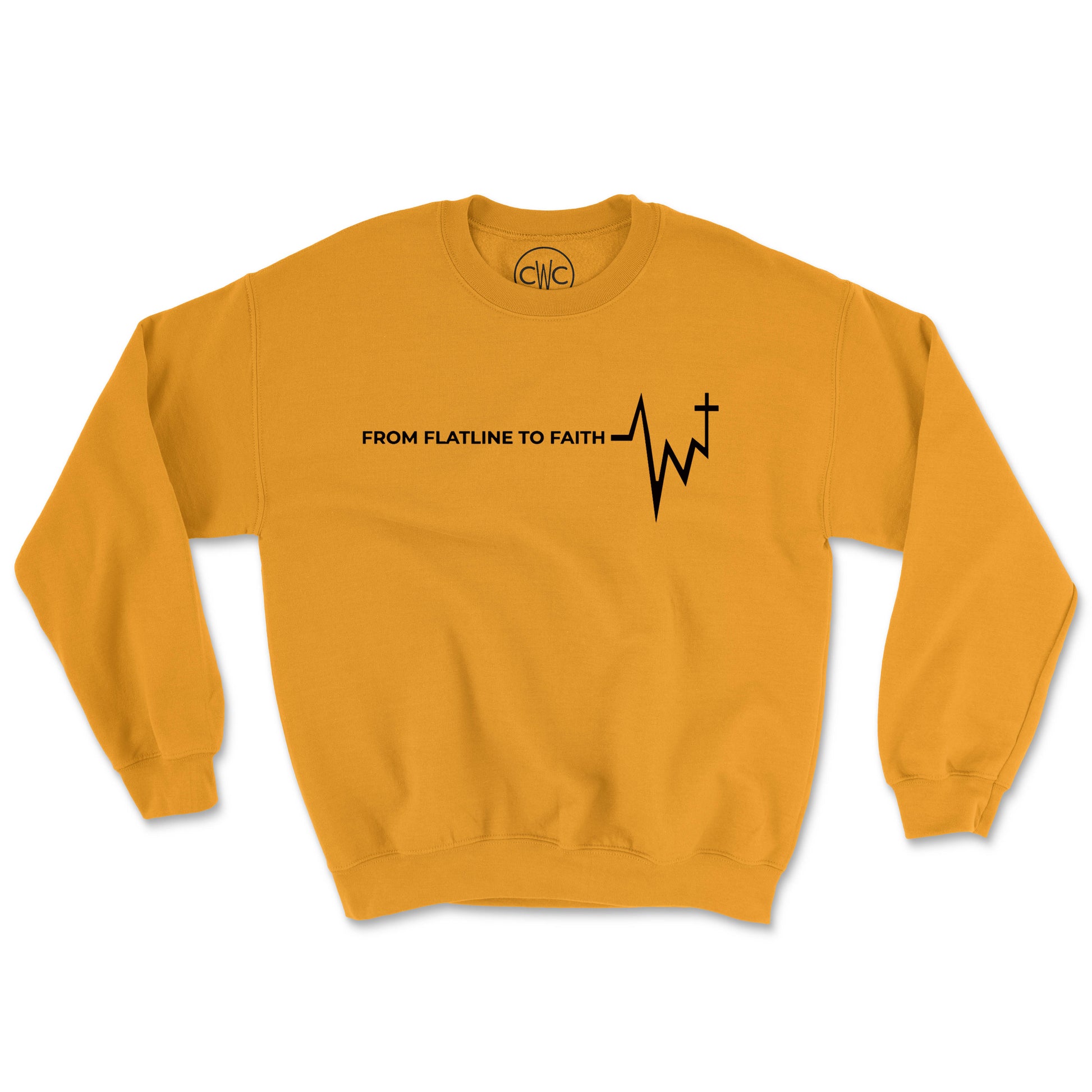FLATLINE TO FAITH (UNISEX FIT) CREWNECK. 30% OFF FOR A LIMITED TIME